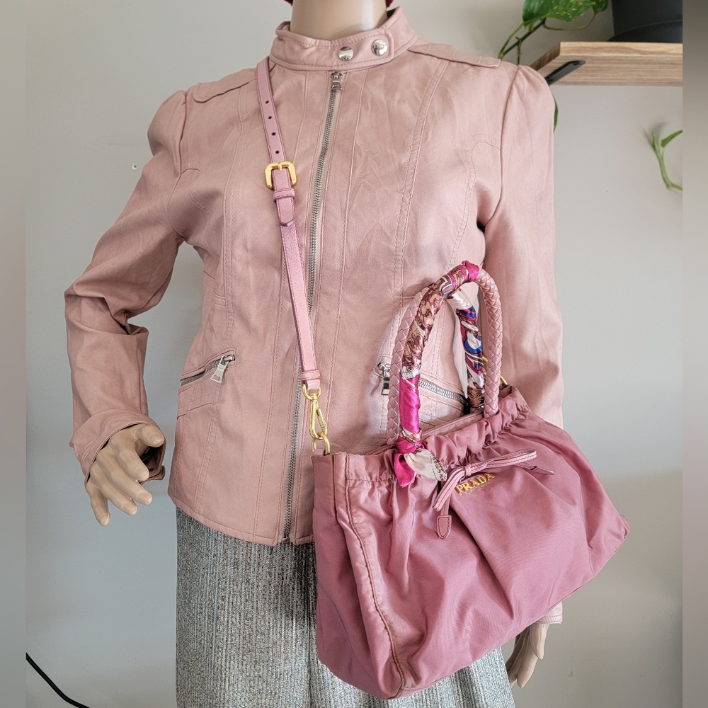 Firm✅️ Authentic Prada Pink Bag with Card Certificate